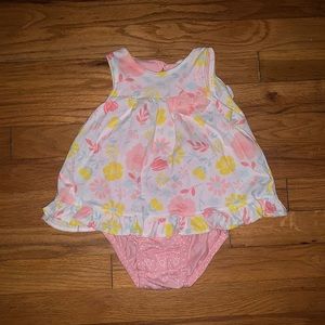NWOT pink floral onsie dress